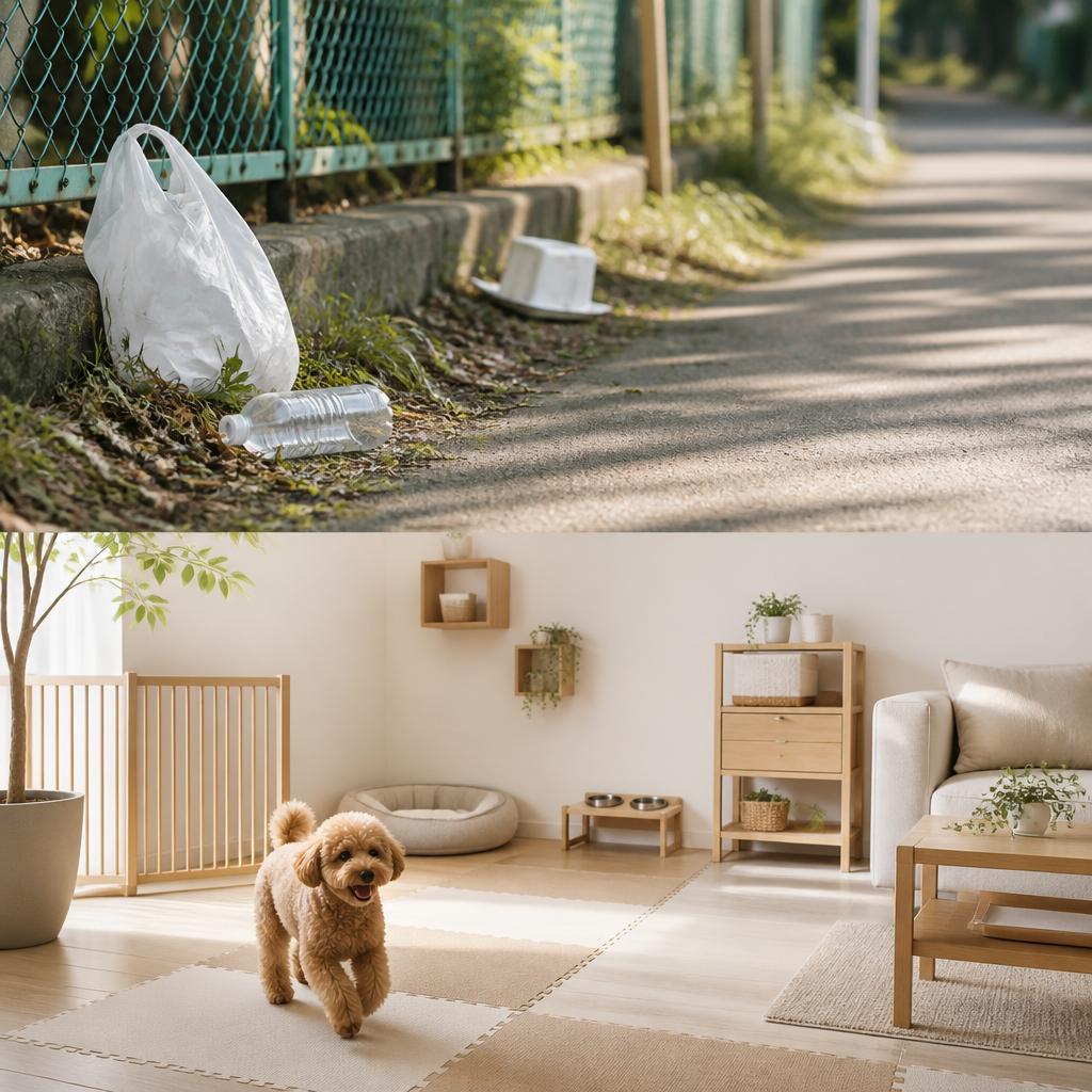 散歩中に感じる不用品の悩み